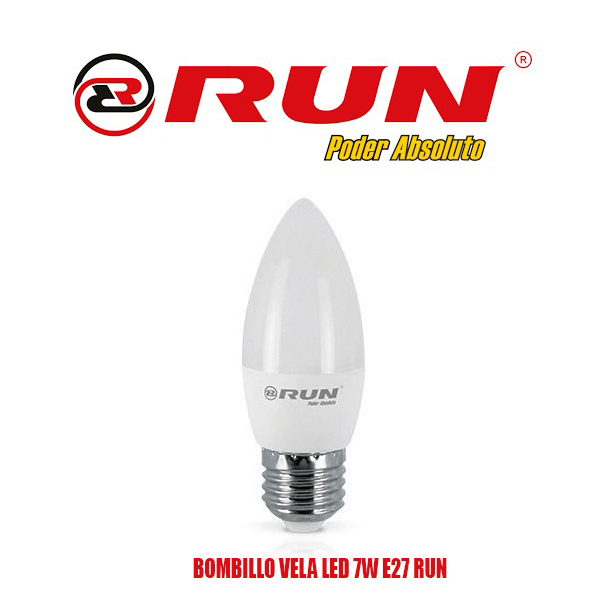 BOMBILLO1 BOMBILLO VELA LED 7W E27 RUN